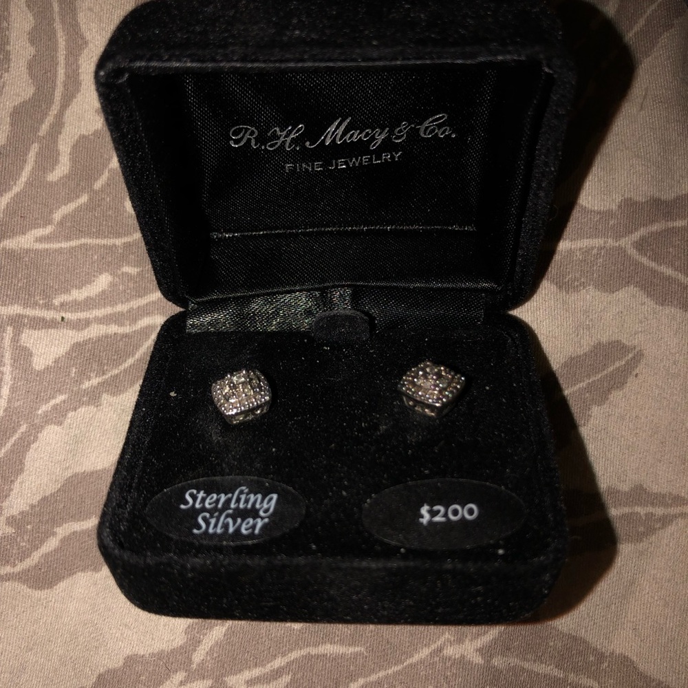 New macy’s sterling silver earrings